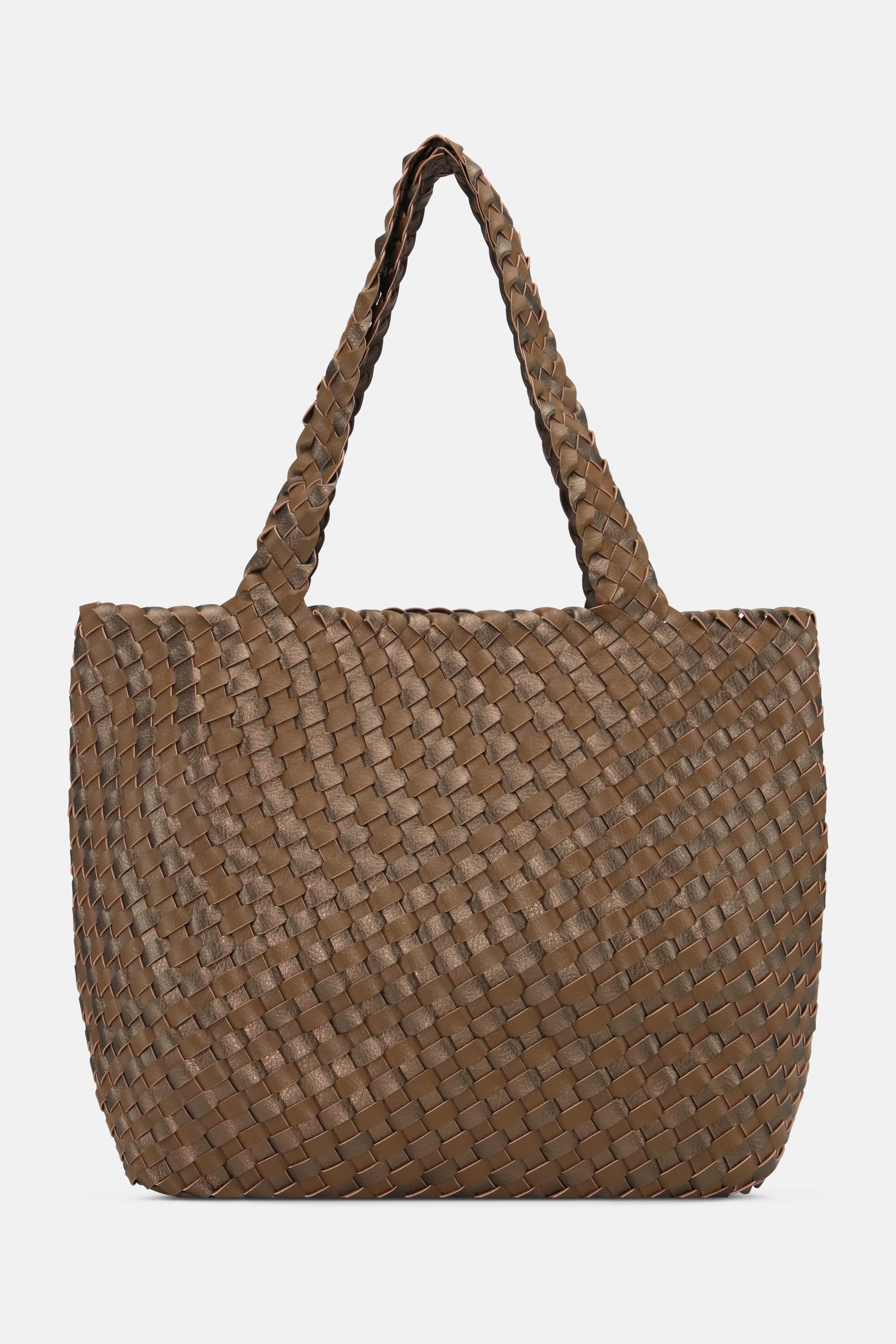 Tote Bag Flettet - Otter Nougat